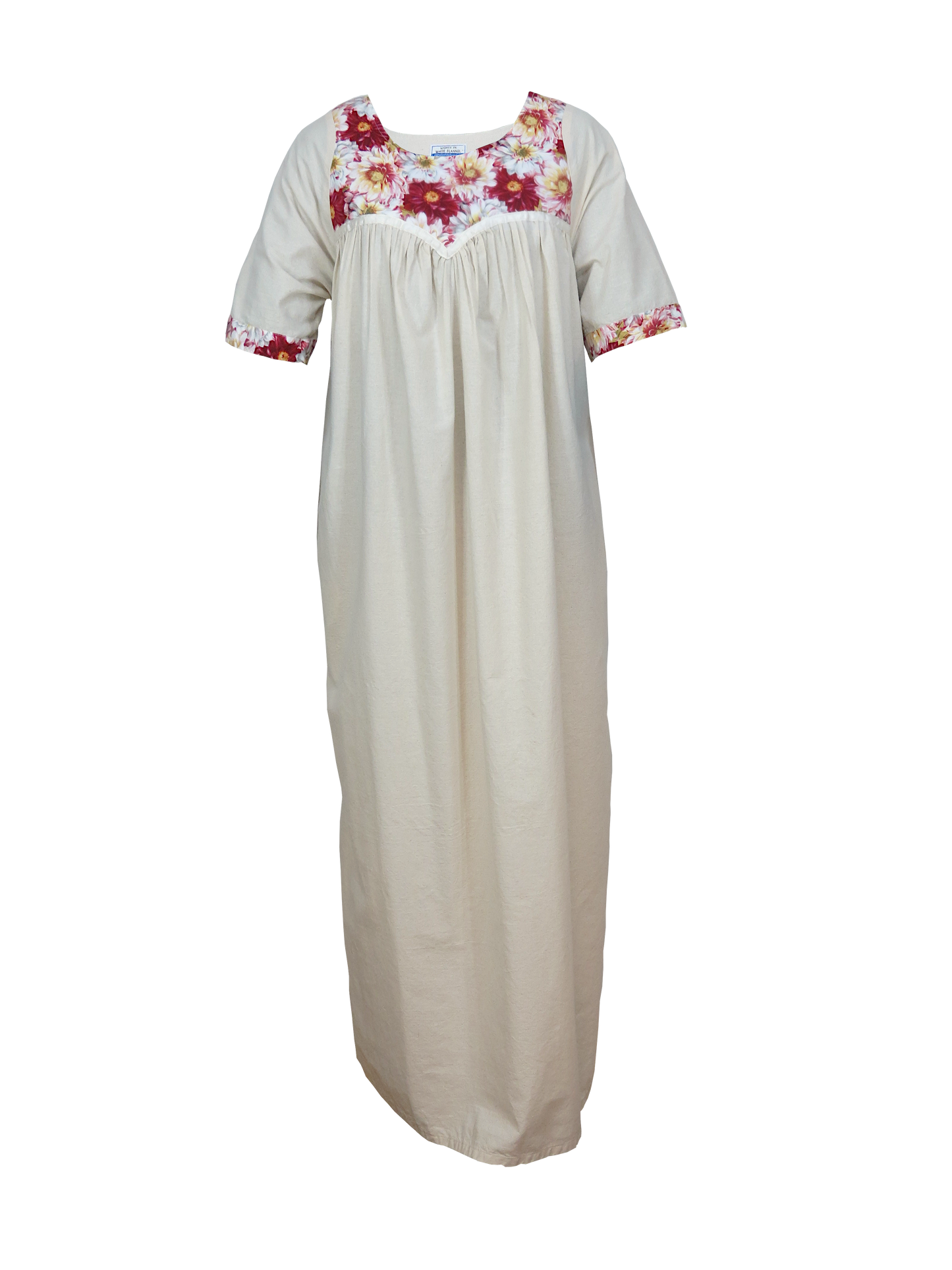 COTTON GOWN, DAHLIAS
