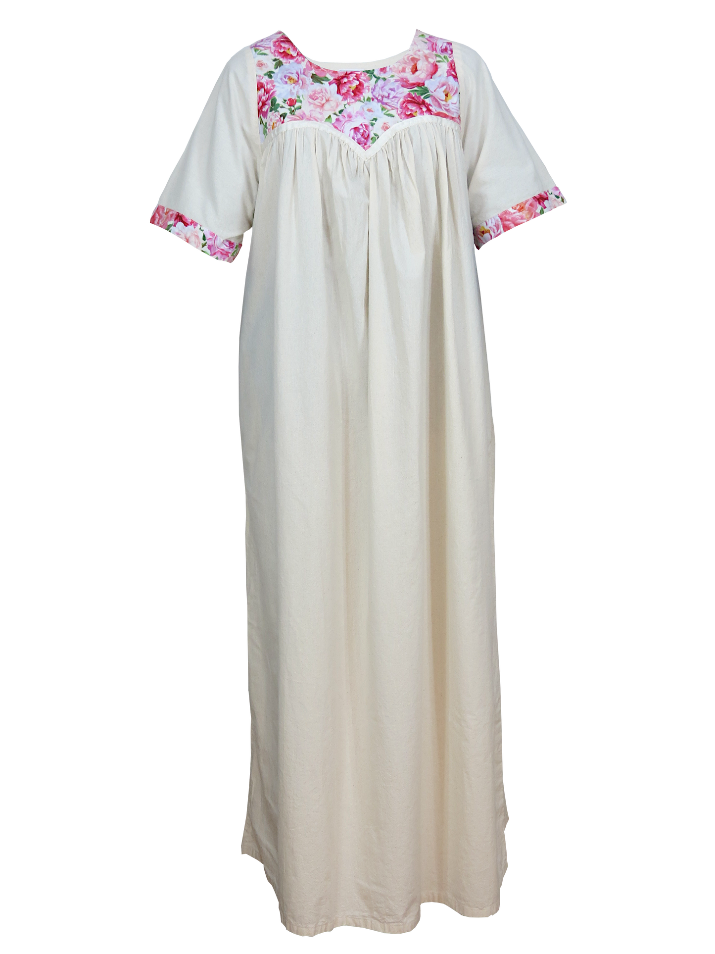 COTTON GOWN, PEONIES