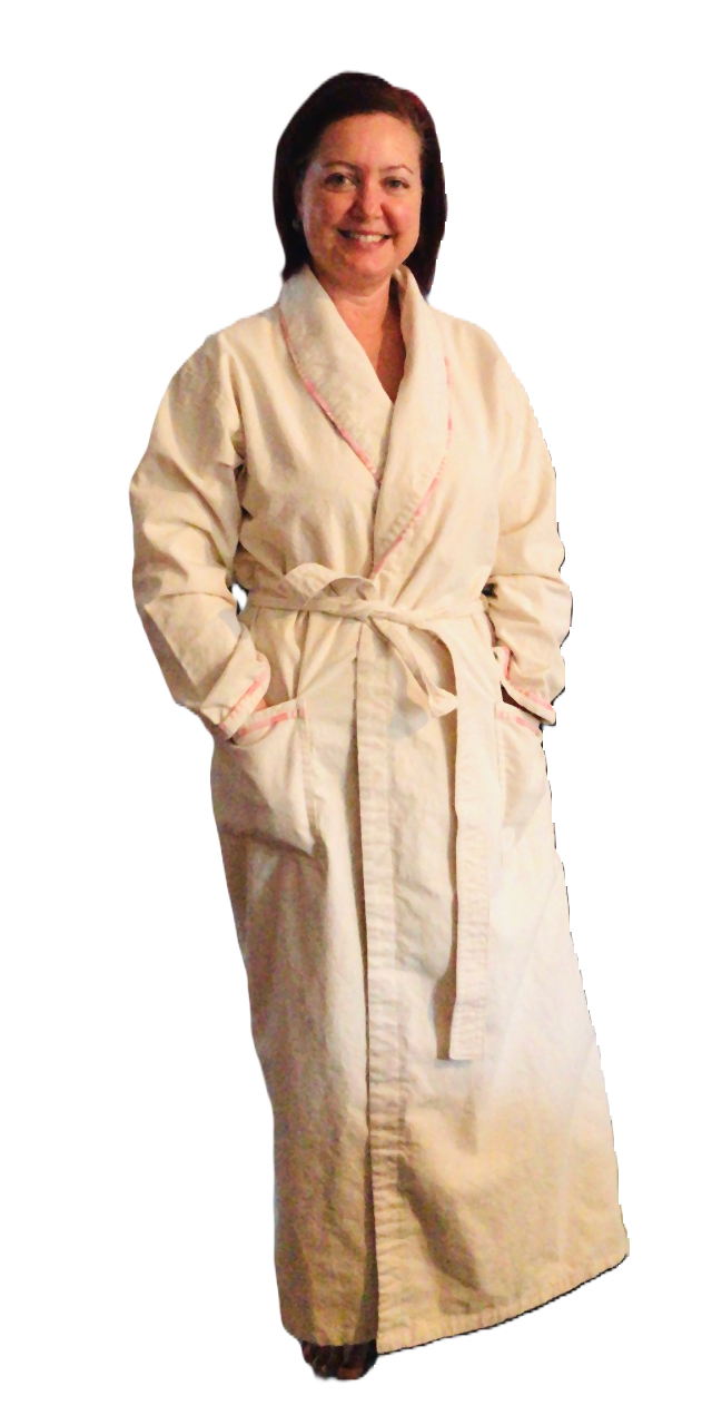 ROLLED COLLAR ROBE, WARM WEIGHT FLANNEL