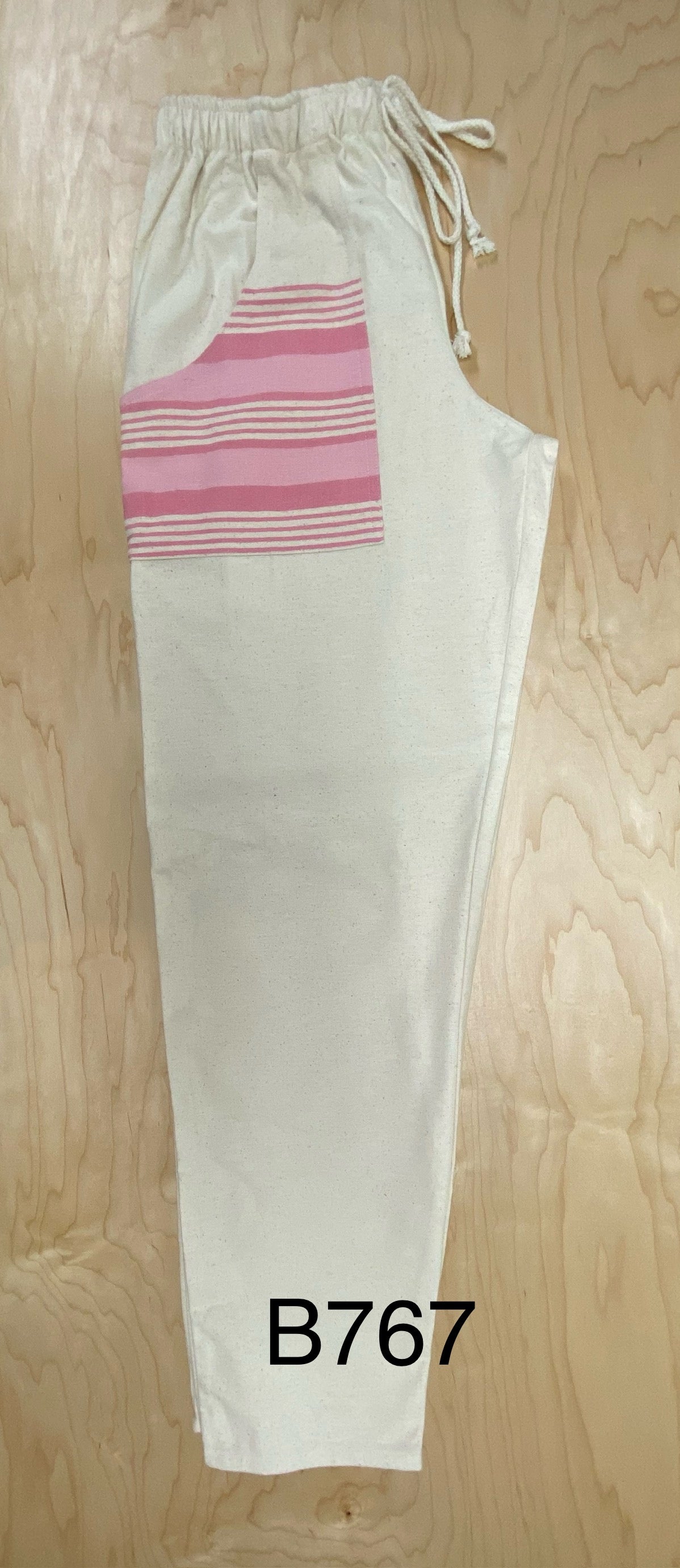 2nd B767 PANTS, WITH PINK POCKETS, SIZE SMALL