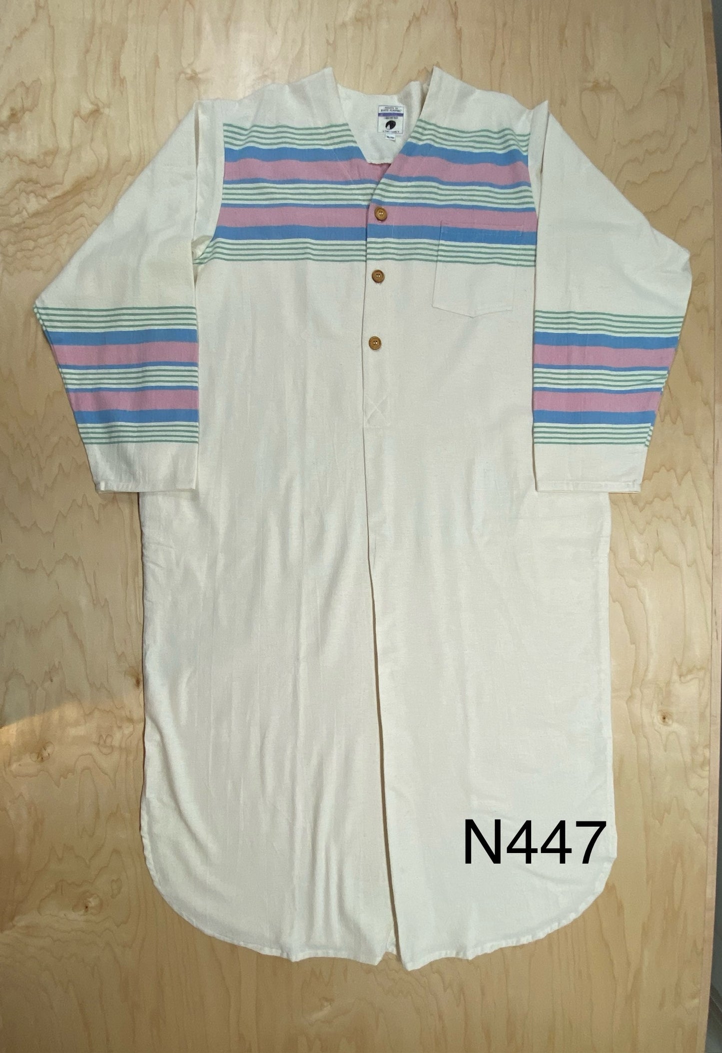 2nd N447  NIGHTSHIRT, IRREGULAR, CALF-LENGTH, MULTI, SIZE XL